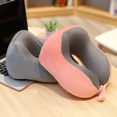 Memory Foam Neck Pillow for Travel, Washable, U Shaped Design