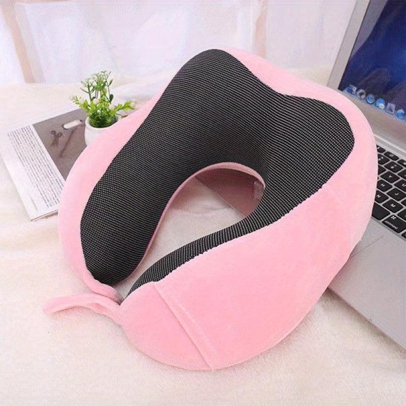 Memory Foam Neck Pillow for Travel, Washable, U Shaped Design