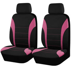 Polyester Car Seat Covers Front Pairs Gray Tan Red Universal Protector