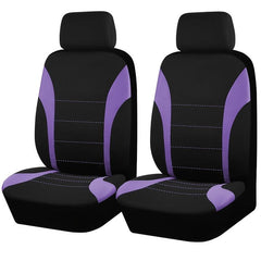 Polyester Car Seat Covers Front Pairs Gray Tan Red Universal Protector