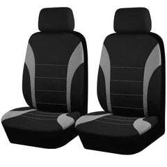 Polyester Car Seat Covers Front Pairs Gray Tan Red Universal Protector