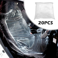 20pcs Reusable Waterproof Car Seat Covers, Universal Protective Plastic Covers