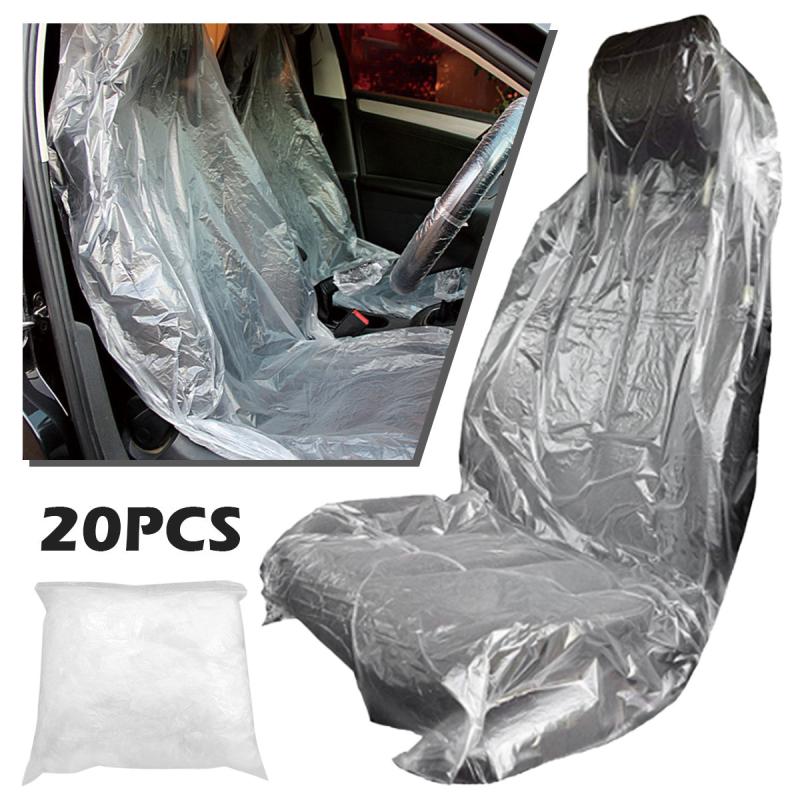 20pcs Reusable Waterproof Car Seat Covers, Universal Protective Plastic Covers