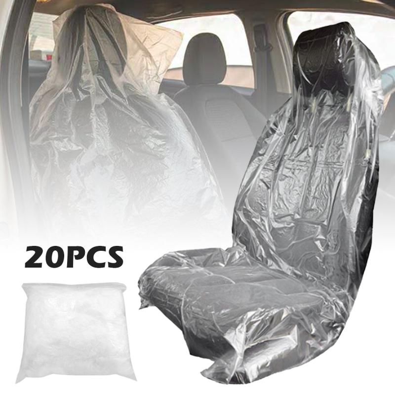 20pcs Reusable Waterproof Car Seat Covers, Universal Protective Plastic Covers