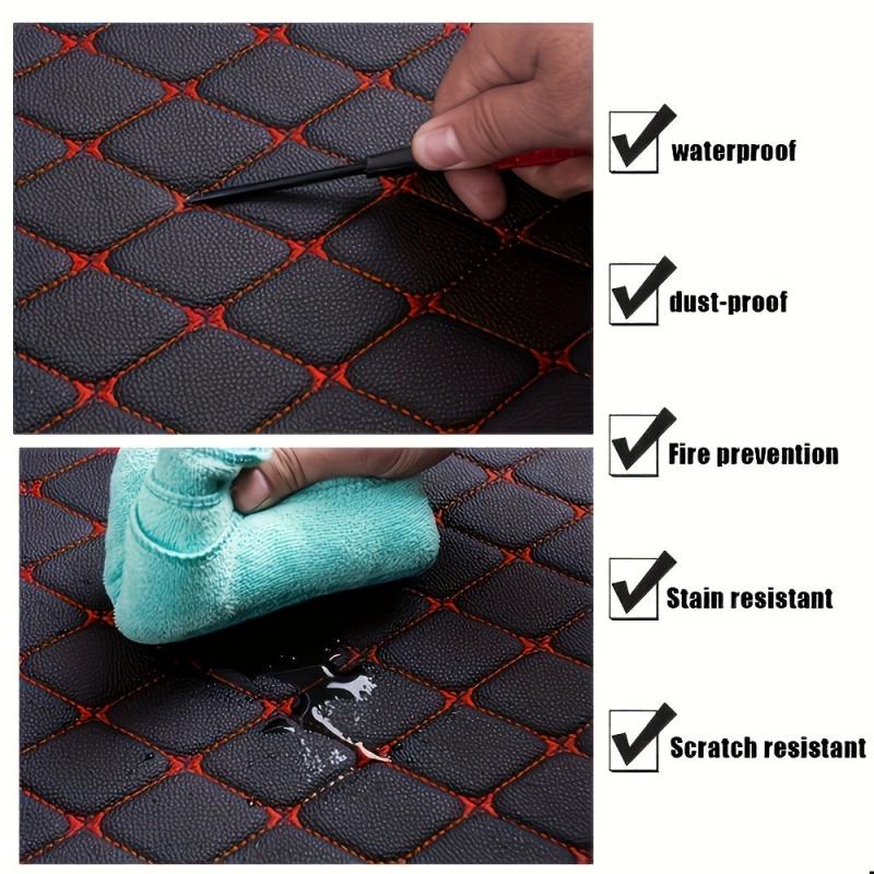 5pcs Car Floor Mats Universal Waterproof Full Set Auto Rugs Leather Car Carpet