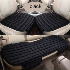 3pcs Plush Plaid Insulation Car Seat Cushions Car SUV Truck Protectors