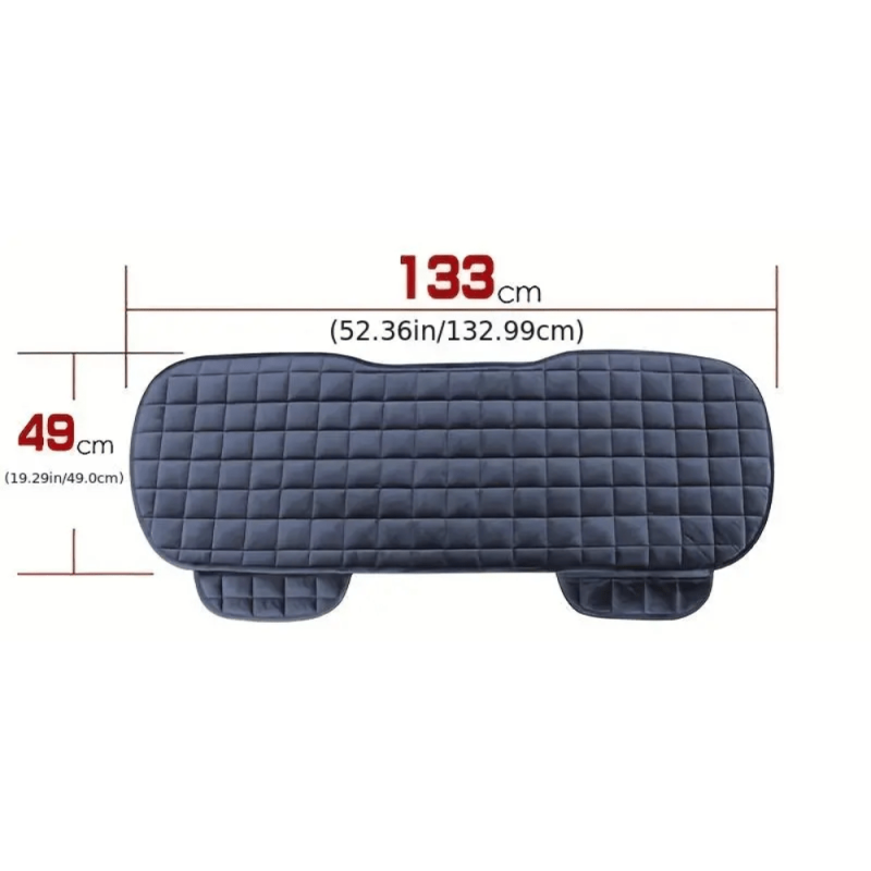 3pcs Plush Plaid Insulation Car Seat Cushions Car SUV Truck Protectors