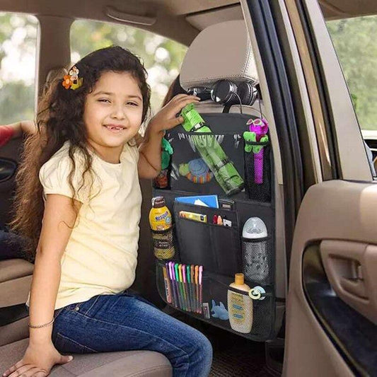 Car Seat Organizer Oxford Fabric Back Pocket Storage Bag Tablet Holder for Kids