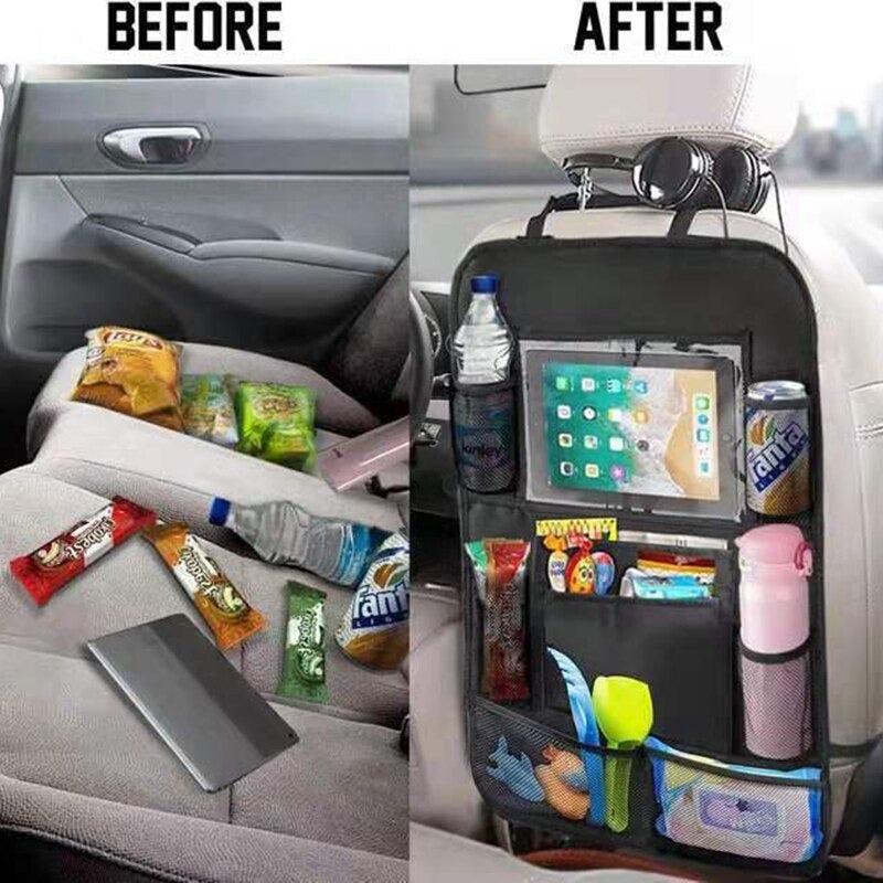 Car Seat Organizer Oxford Fabric Back Pocket Storage Bag Tablet Holder for Kids