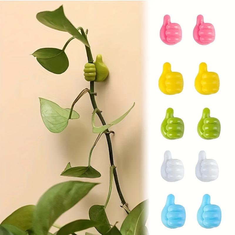 10pcs Hand Shaped Rubber Hooks - Cable & Power Cord Organization