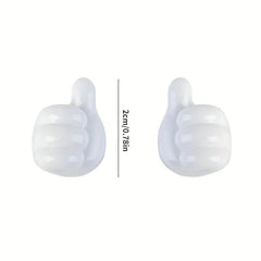 10pcs Hand Shaped Rubber Hooks - Cable & Power Cord Organization