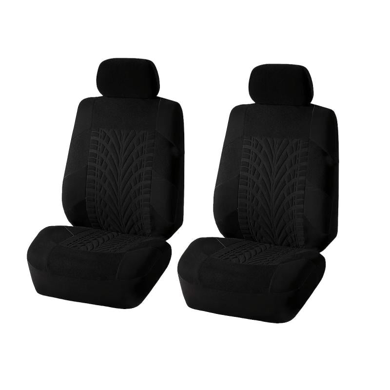 2PCS Embossed Car Seat Covers Universal Fit Most Cars