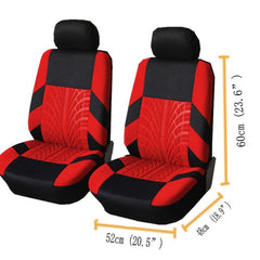 2PCS Embossed Car Seat Covers Universal Fit Most Cars