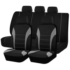 Universal Seat Covers 9pcs Set Airbag Safe Gray Pink Red