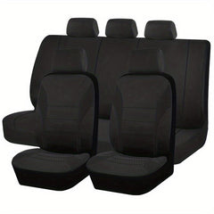 Universal Seat Covers 9pcs Set Airbag Safe Gray Pink Red