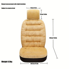 Winter Plush Car Seat Cushion with Backrest - Variety of Colors