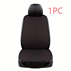 Flax Car Seat Cover Set Linen Fabric Car Seat Protector Universal Size