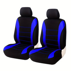 Polyester Car Seat Covers Front Pairs Gray Tan Red Car Seat Cushion