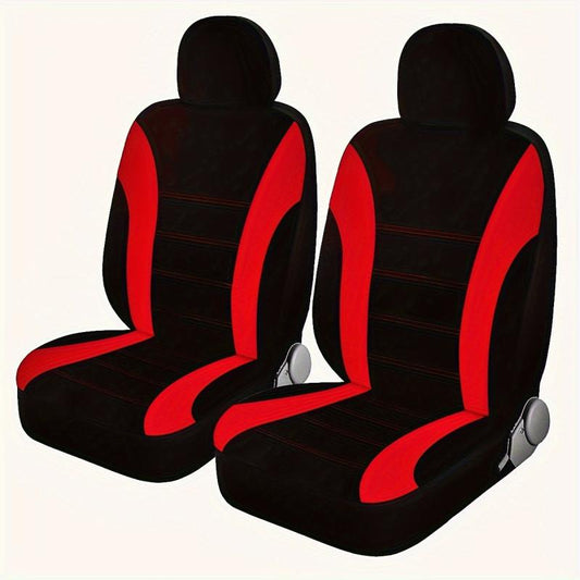 2pcs Car Seat Cover Polyester Mesh Front Seat Cover