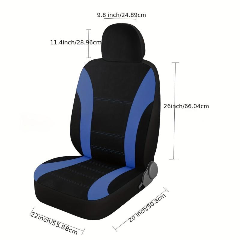 2pcs Car Seat Cover Polyester Mesh Front Seat Cover
