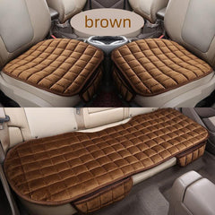3 Piece Car Seat Cushion Cover Set Short Plush Clip Cotton Plus Velvet