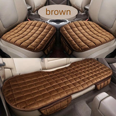 3 Piece Car Seat Cushion Cover Set Short Plush Clip Cotton Plus Velvet
