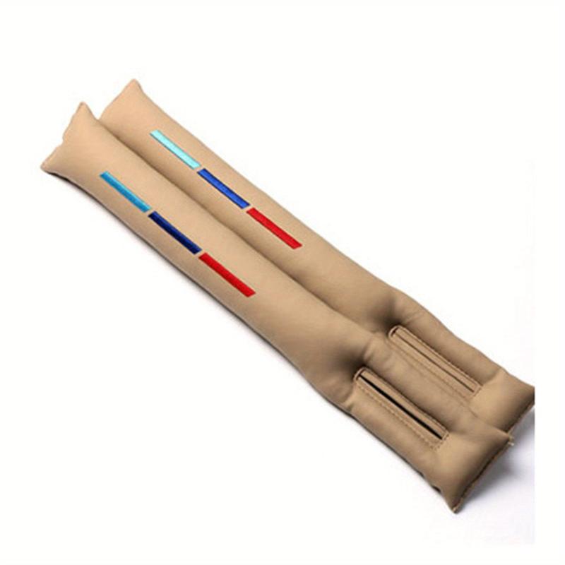 2pcs PU Leather Car Seat Crevice Gap Filler Cover Pad