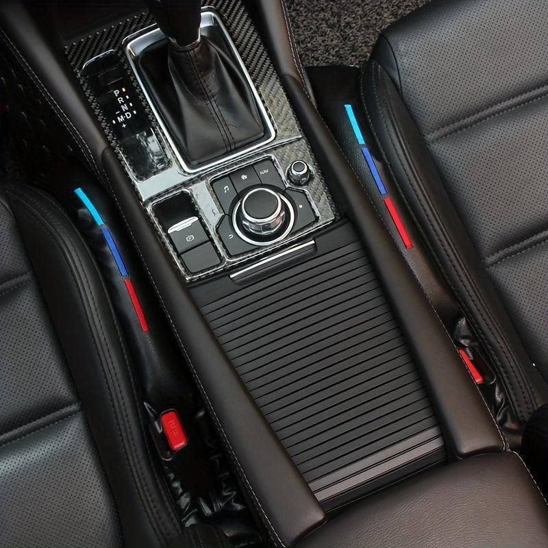 2pcs PU Leather Car Seat Crevice Gap Filler Cover Pad