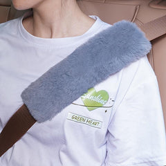 2pcs Plush Car Seat Belt Shoulder Protector Cover