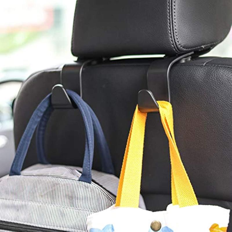 4pcs Car Seat Headrest Hook Hanger Organizer For Handbag Purse Coat Universal