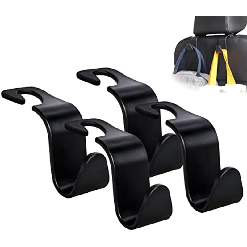 4pcs Car Seat Headrest Hook Hanger Organizer For Handbag Purse Coat Universal