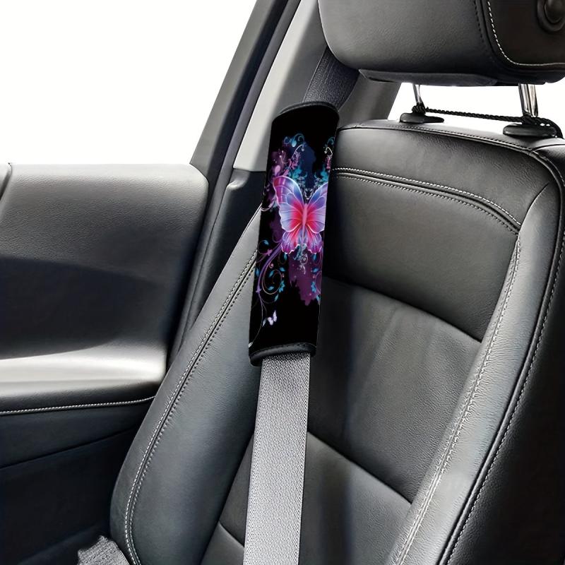 Flower Butterfly Print Car Shoulder Cover