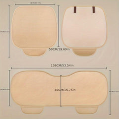 Universal Linen Car Seat Cushion Anti-slip Breathable Rear Row Single Seat Cushi