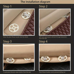 1pc Universal No Tie Non Slip Seat Cushion Automotive Leather Seat Covers