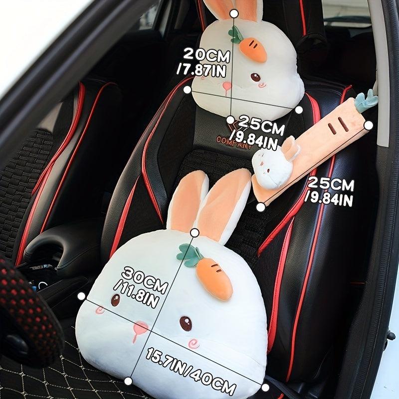 Car Cartoon Headrest Plush Car Accessories Supplies Seat Neck Waist Pillow