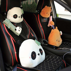 Car Cartoon Headrest Plush Car Accessories Supplies Seat Neck Waist Pillow