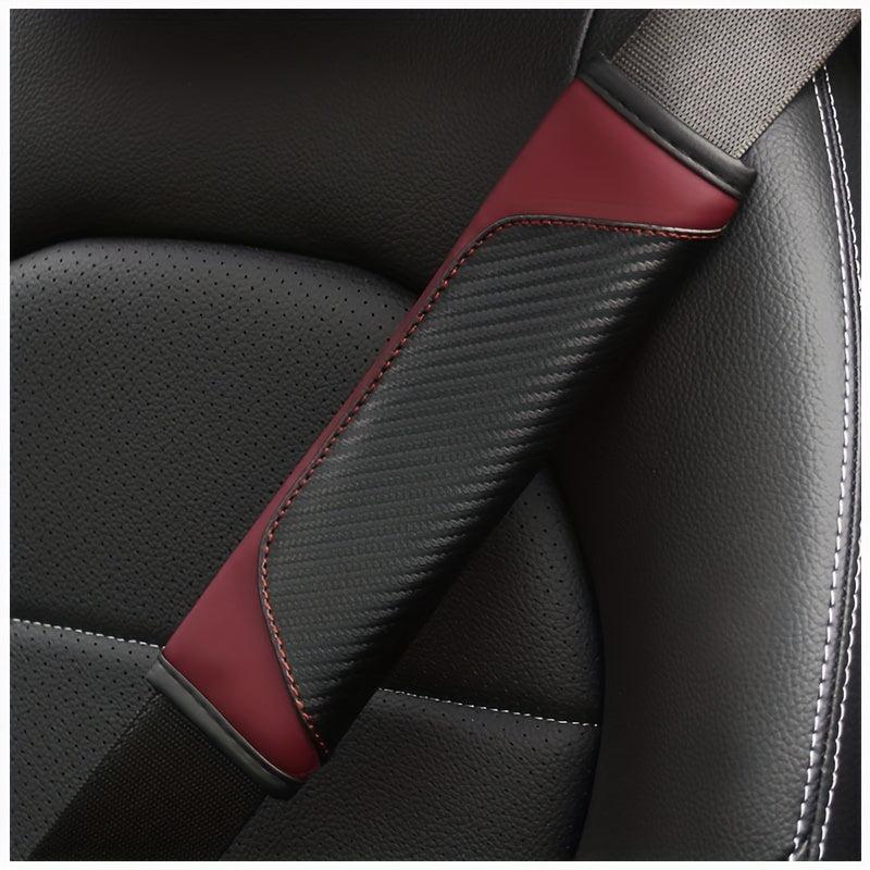 Car PU Leather Protect Cushion Cover Shoulder Guard Seat Belt Pad