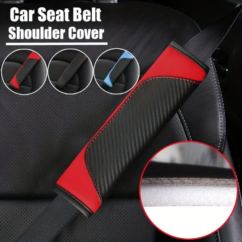 Car PU Leather Protect Cushion Cover Shoulder Guard Seat Belt Pad