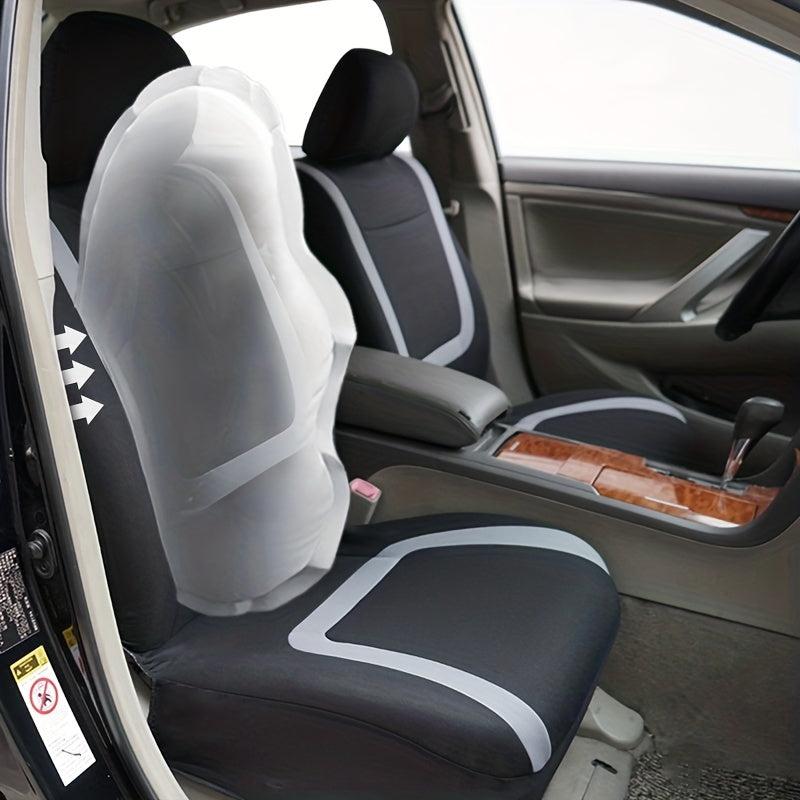 Polyester Car Seat Covers Full Set Gray Purple Red Universal Protector