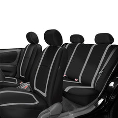 Polyester Car Seat Covers Full Set Gray Purple Red Universal Protector