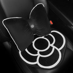 Bowknot Tea Flower Headrest Pillow Car Decor