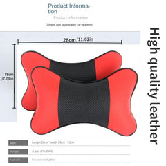 2PCS Microfiber Car Leather Seat Headrest Neck Pillow
