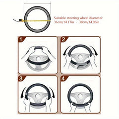 Winter Plush Steering Wheel Cover Three piece Set