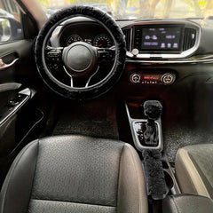 Winter Plush Steering Wheel Cover Three piece Set