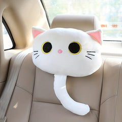 Cartoon Cat Car Headrest Neck Pillow Lumbar Cervical Seat Car Pillow