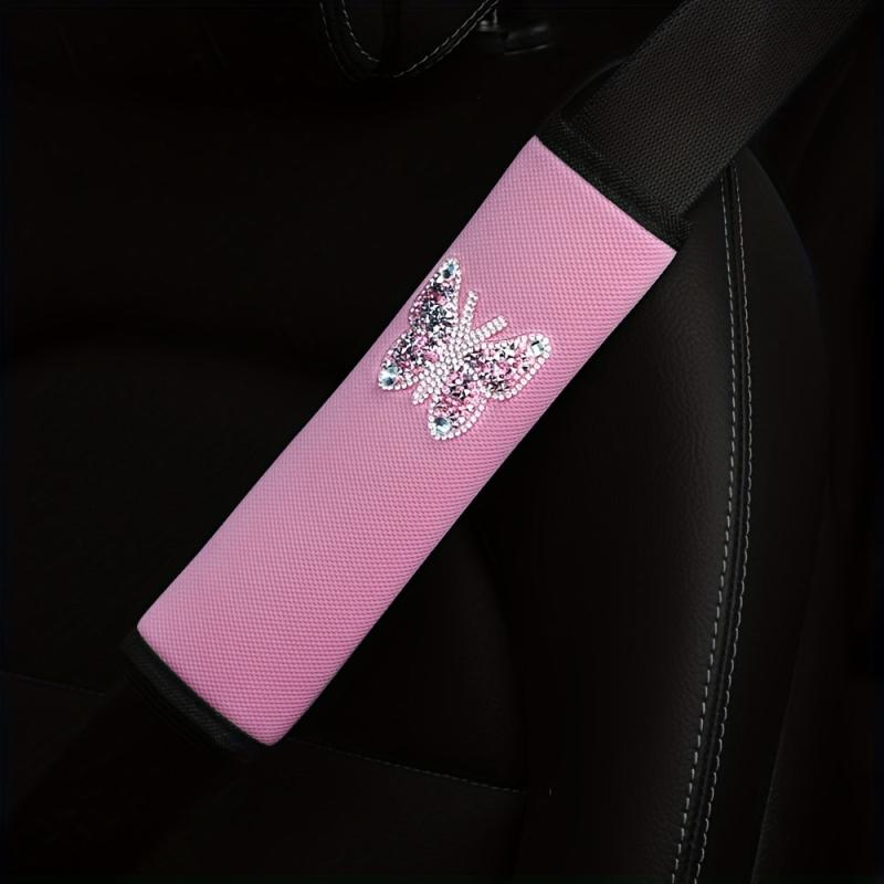 Diamond Butterfly Car Seat Belt Shoulder Cover - Safety & Style