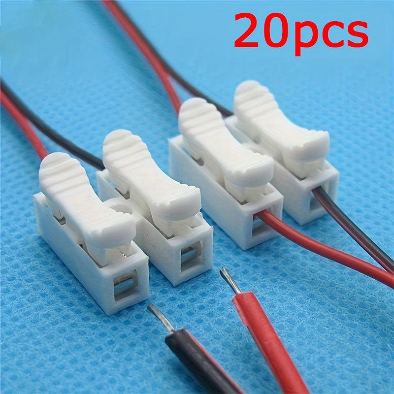 20pcs Quick Terminal Connector 2 Pin LED Lamp Connectors