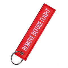 3pcs Set Aviation Remove Before Flight Memorial Key Embroidery Pendant Keychain
