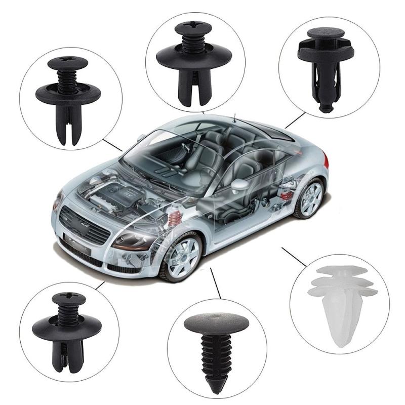 100pcs Auto Fastener Clip Set Mixed Car Body Push Retainer Pin Rivet
