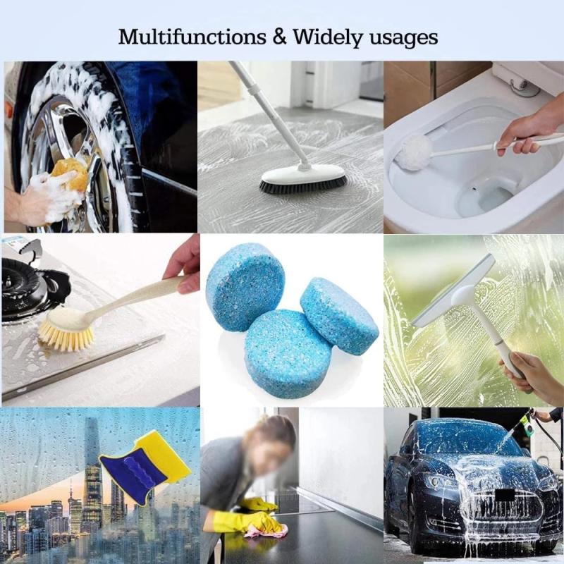 Effortlessly Clean Your Car Windshield with 20 Solid Cleaner Tablets